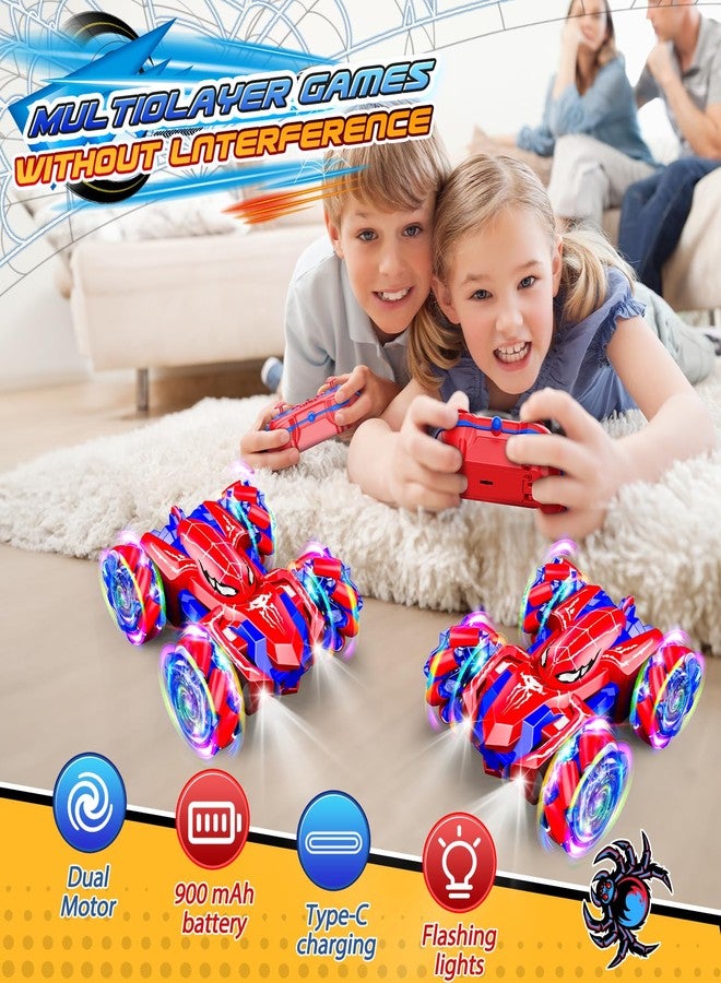 Excitobo Double Sided Remote Control Car for Boys 4-7, 360° Rotating 2.4GHz Fast Stunt Rechargeable 4WD RC Car Toys for Boys 4-6 5-7 8-13 Outdoor Birthday Halloween Christmas Basket Stuffers Gifts for Kids - Image 5